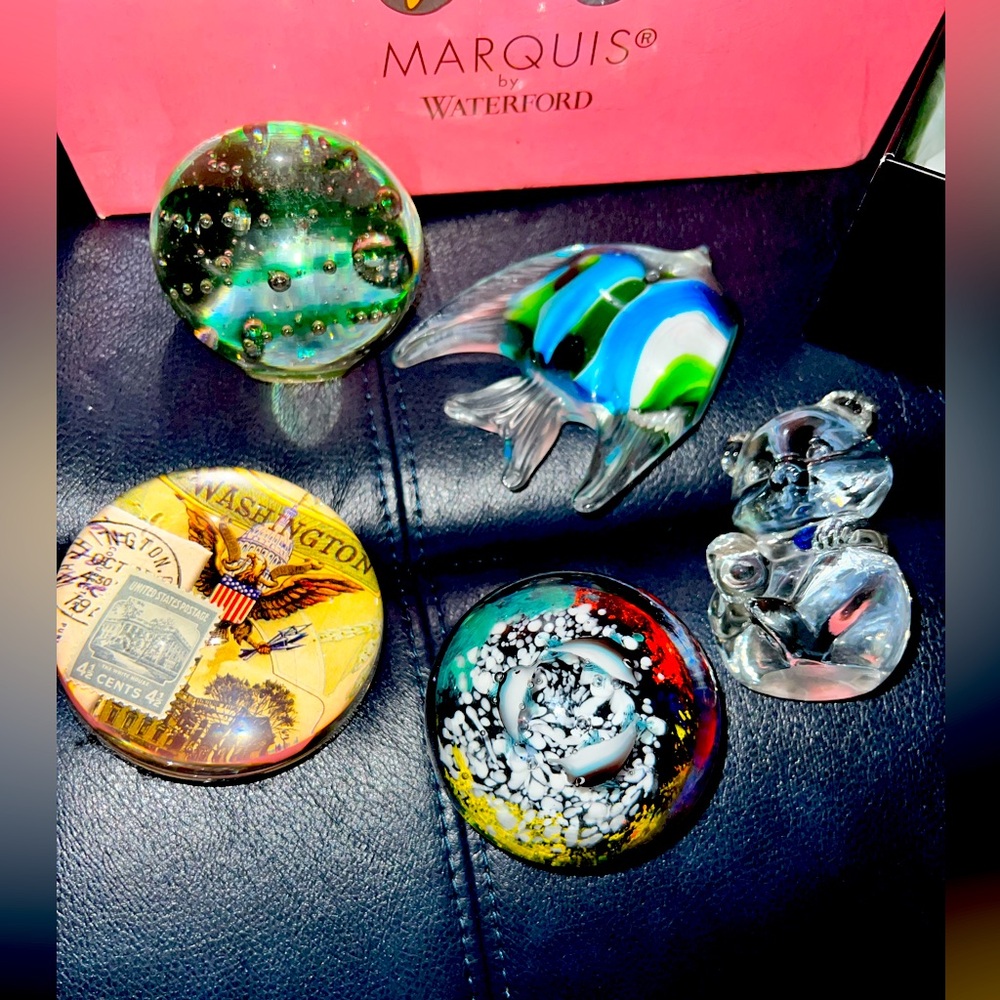 vintage Glass Paperweights!No returns As Is choice! Mint Condition
